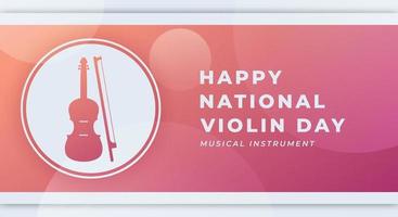 feliz dia nacional do violino dezembro celebração design ilustração vetorial. modelo para plano de fundo, cartaz, banner, publicidade, cartão ou elemento de design de impressão vetor