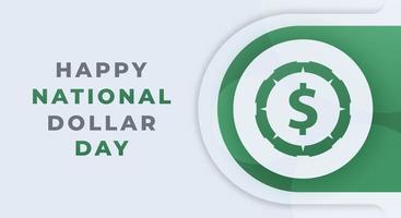 feliz dia nacional do dólar ilustração de design de vetor de celebração de agosto. modelo para plano de fundo, cartaz, banner, publicidade, cartão ou elemento de design de impressão