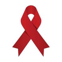 1 de dezembro símbolo de sinal do dia mundial da aids. sinal de fita vermelha. ilustração vetorial eps10 vetor
