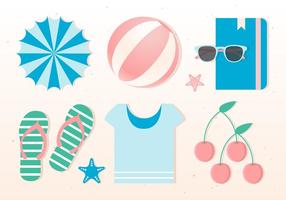 Free Flat Vector Vector Summer Elements