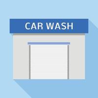 ícone de construção de lavagem de carros, estilo simples vetor