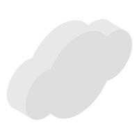 ícone de nuvem cinza, estilo isométrico vetor