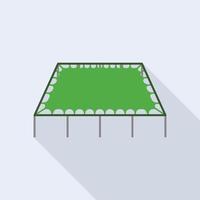 ícone de trampolim verde, estilo simples vetor