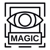 ícone de olho mágico, estilo de estrutura de tópicos vetor