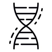 ícone de DNA humano, estilo de estrutura de tópicos vetor