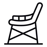 ícone de cadeira de jardim, estilo de estrutura de tópicos vetor