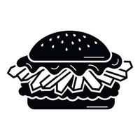 ícone de hambúrguer fresco, estilo simples vetor