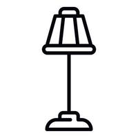 ícone da lâmpada noturna, estilo de estrutura de tópicos vetor