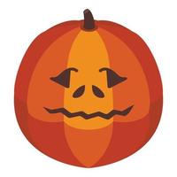 ícone de abóbora de feriado de outono, estilo isométrico vetor