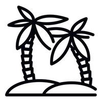 ícone de palmeira, estilo de estrutura de tópicos vetor