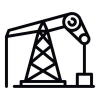 ícone da bomba de óleo, estilo de estrutura de tópicos vetor