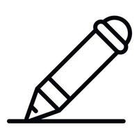 ícone da caneta do editor, estilo do contorno vetor
