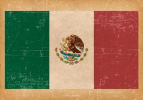 Bandeira do grunge do México vetor