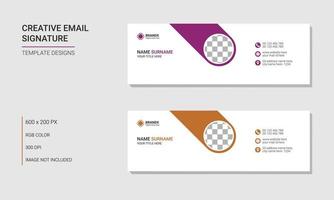 designs de modelo de assinatura de e-mail comercial vetor