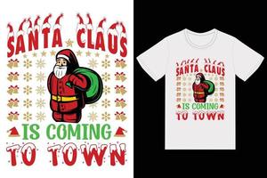 design de camiseta de vetor de cidade de natal