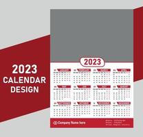 design de modelo de calendário de parede moderno 2023 vetor