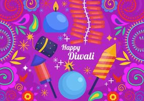 Vetor de celebração indiana diwali