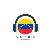vetor de bandeira de fone de ouvido venezuela sobre fundo branco.