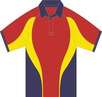 modelo de design esportivo de camiseta para camisa de futebol. uniforme esportivo em vista frontal. camiseta simulada para clube esportivo. ilustração vetorial vetor