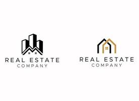 modelo de design de logotipo imobiliário e de construção vetor