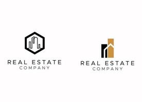 modelo de design de logotipo imobiliário e de construção vetor