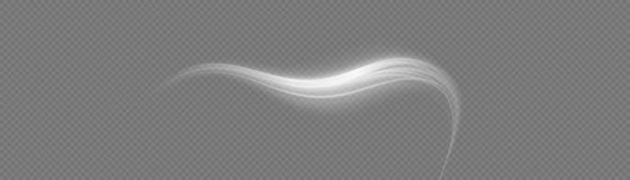 branco brilhante linhas brilhantes efeito de fundo vector. linhas brancas luminosas de velocidade. efeito de luz brilhante. onda de trilha de luz, linha de rastreamento de caminho de fogo e giro de curva de incandescência. vetor