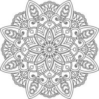 ilustração vetorial de arte de linha mandala vetor