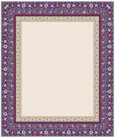 bordas perfeitas com várias molduras de borda de flores caprichosas. Ásia central, estilo suzani. pincéis de padrão incluídos quadro. vetor