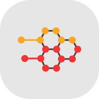 design de ícone de vetor de estrutura molecular