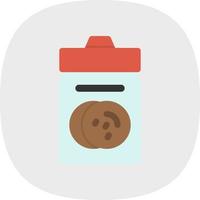 design de ícone de vetor de pote de biscoito