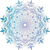 mandalas florais de trepadeiras suavemente torcidas círculo arredondado ornamental aqua azul e design de fundo roxo vetor