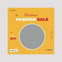 postagens do instagram de venda de moda de natal vetor
