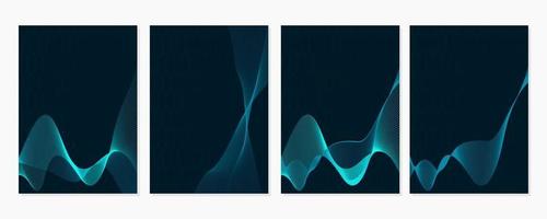 linhas abstratas de tecnologia e pôster de conexão de pontos ou capa... dados digitais de conexão e conceito de big data. visualização de dados digitais. ilustração vetorial vetor