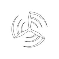 vetor de logotipo do ventilador de vento