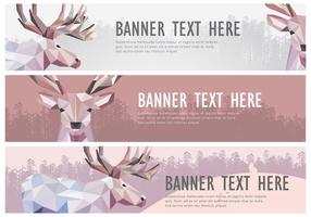 Web banner caribou vector