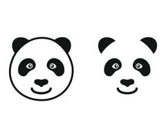 rosto de panda bonito desenho vetorial personagem de desenho ilustração clipart isolado vetor