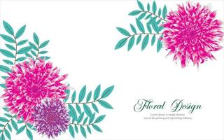 vetor de fundo botânico abstrato floral, design de ilustração digital sem costura