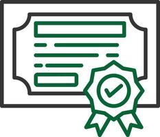 design de ícone criativo de certificação vetor