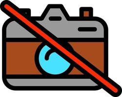 design de ícone de vetor de câmera desligada