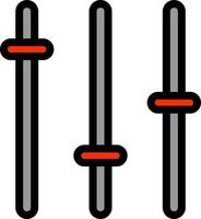 design de ícone de vetor de controles deslizantes