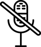 design de ícone vetorial de microfone desligado vetor