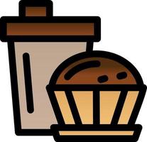 design de ícone de vetor de muffin de café