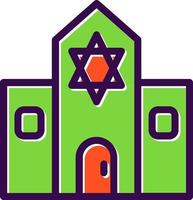 design de ícone de vetor de sinagoga