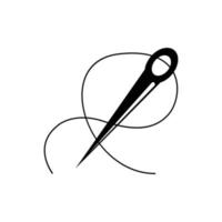 logotipo da agulha de costura vetor