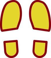 design de ícone vetorial de pegadas de sapato vetor