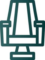 design de ícone de vetor de linha de cadeira de jogos