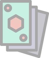 design de ícone de vetor de linha de cartas de jogar