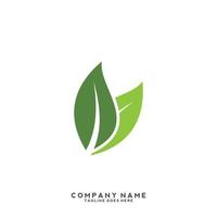 logotipo de folhas verdes. planta natureza eco jardim estilizado ícone vetor botânico.