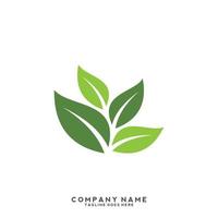 logotipo de folhas verdes. planta natureza eco jardim estilizado ícone vetor botânico.