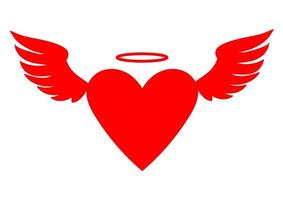 ícone de coração com asas para st. Dia dos Namorados. vetor